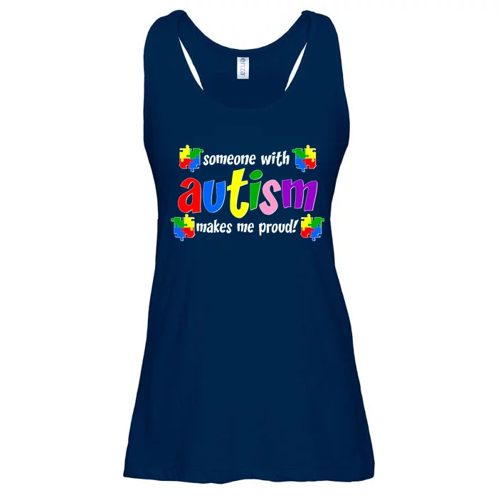 Someone With Autism Makes Me Proud Ladies Essential Flowy Tank