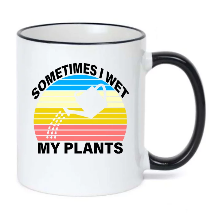 Sometimes I Wet My Plants Retro Black Color Changing Mug