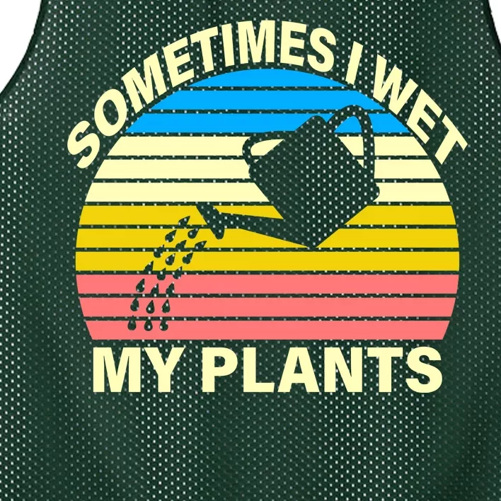 Sometimes I Wet My Plants Retro Mesh Reversible Basketball Jersey Tank