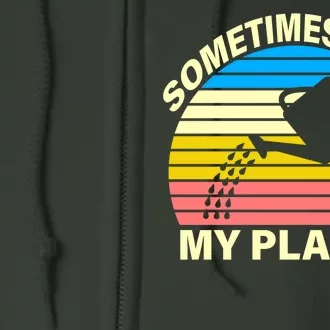 Sometimes I Wet My Plants Retro Full Zip Hoodie