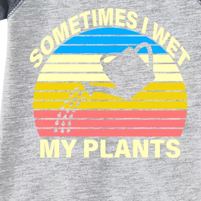 Sometimes I Wet My Plants Retro Infant Baby Jersey Bodysuit