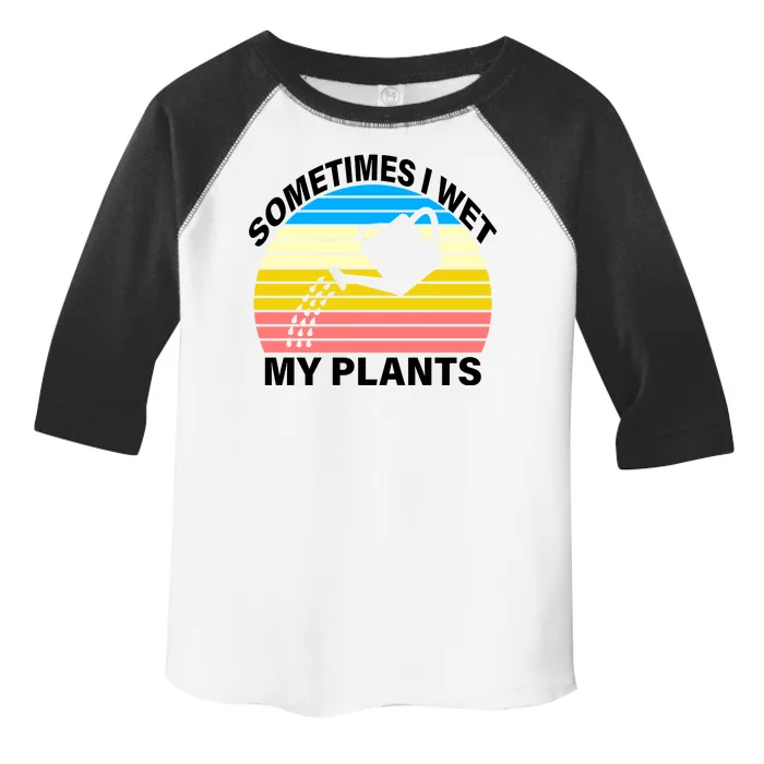 Sometimes I Wet My Plants Retro Toddler Fine Jersey T-Shirt