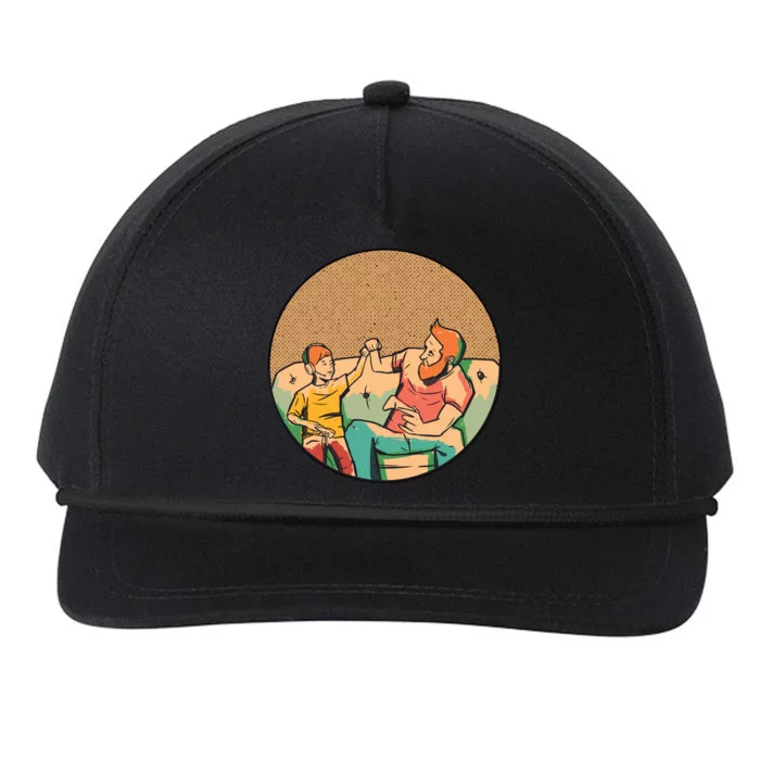 Son And Dad Gamer Snapback Five-Panel Rope Hat