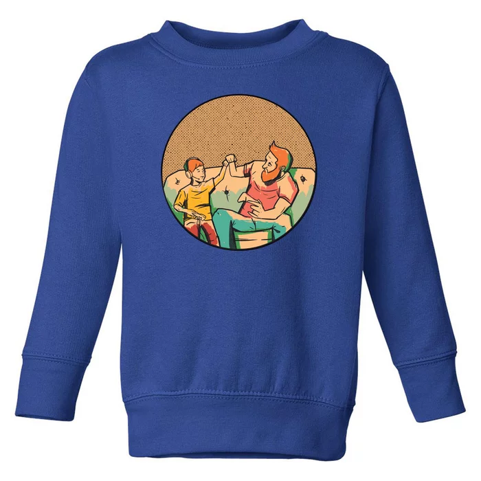 Son And Dad Gamer Toddler Sweatshirt