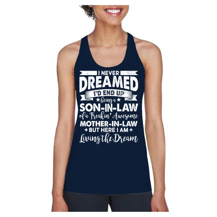 Son-In-Law of A Freakin' Awesome Mother-In Law Women's Racerback Tank