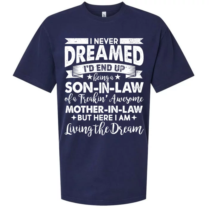 Son-In-Law of A Freakin' Awesome Mother-In Law Sueded Cloud Jersey T-Shirt