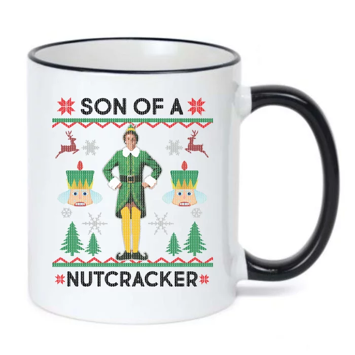 Son Of A Nutcracker Ugly Christmas Black Color Changing Mug