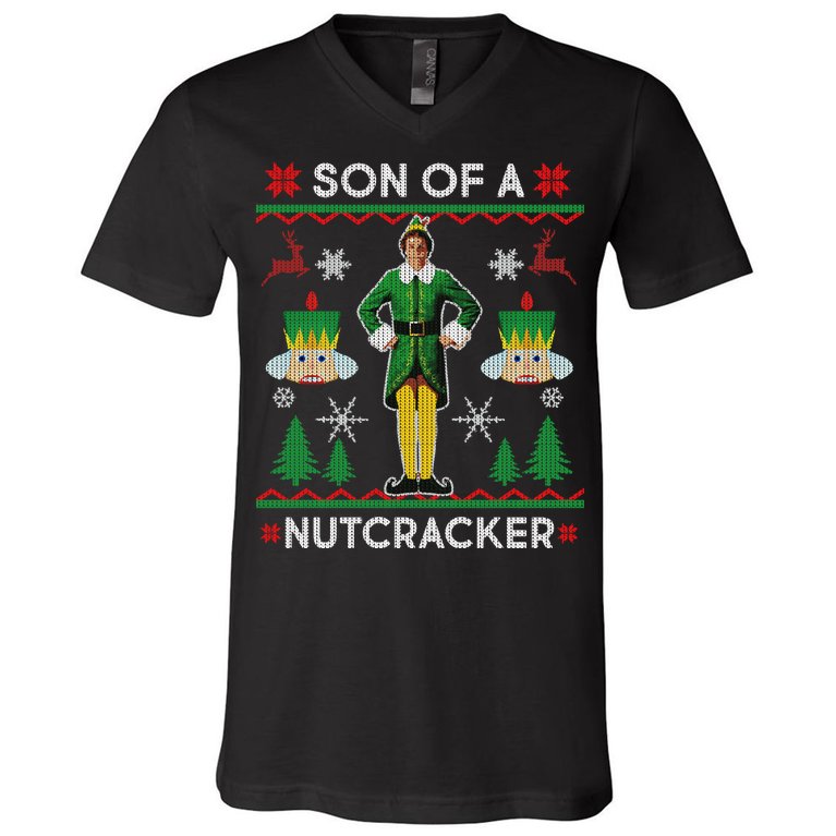 Son Of A Nutcracker Ugly Christmas V-Neck T-Shirt