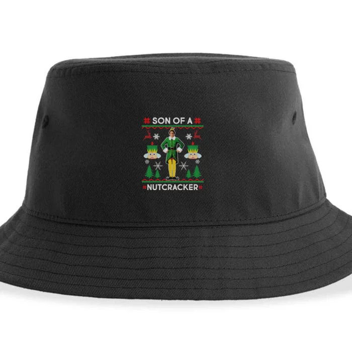 Son Of A Nutcracker Ugly Christmas Sustainable Bucket Hat