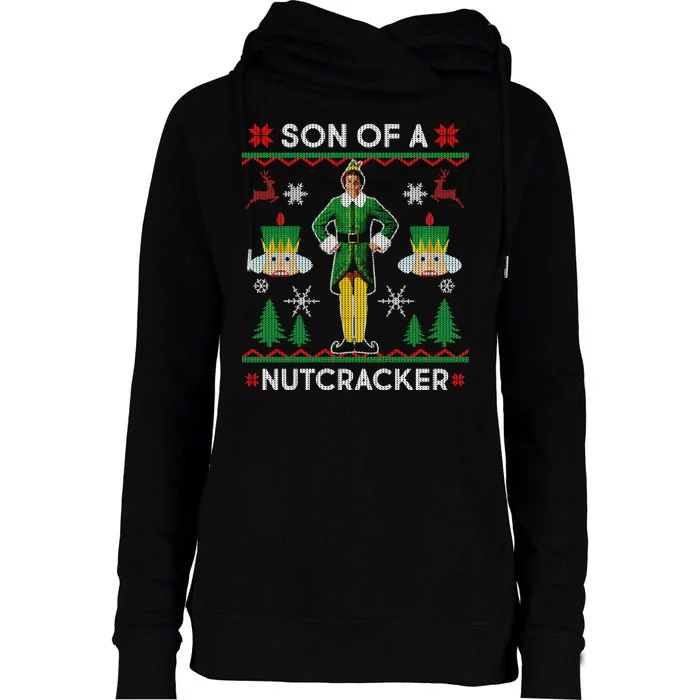 Son Of A Nutcracker Ugly Christmas Womens Funnel Neck Pullover Hood