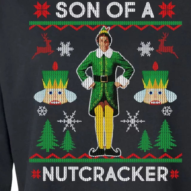 Son Of A Nutcracker Ugly Christmas Cropped Pullover Crew