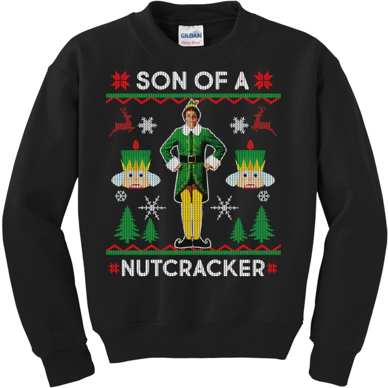 Son Of A Nutcracker Ugly Christmas Kids Sweatshirt