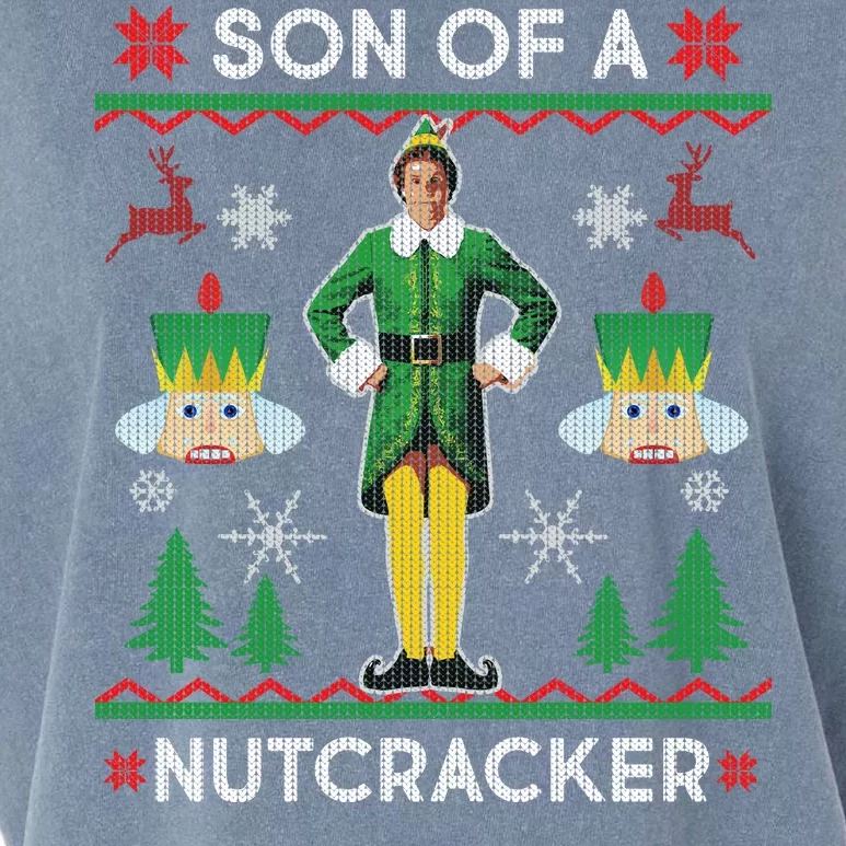 Son Of A Nutcracker Ugly Christmas Garment-Dyed Women's Muscle Tee