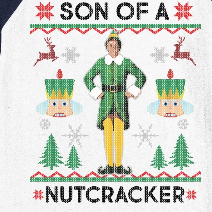 Son Of A Nutcracker Ugly Christmas Baseball Sleeve Shirt