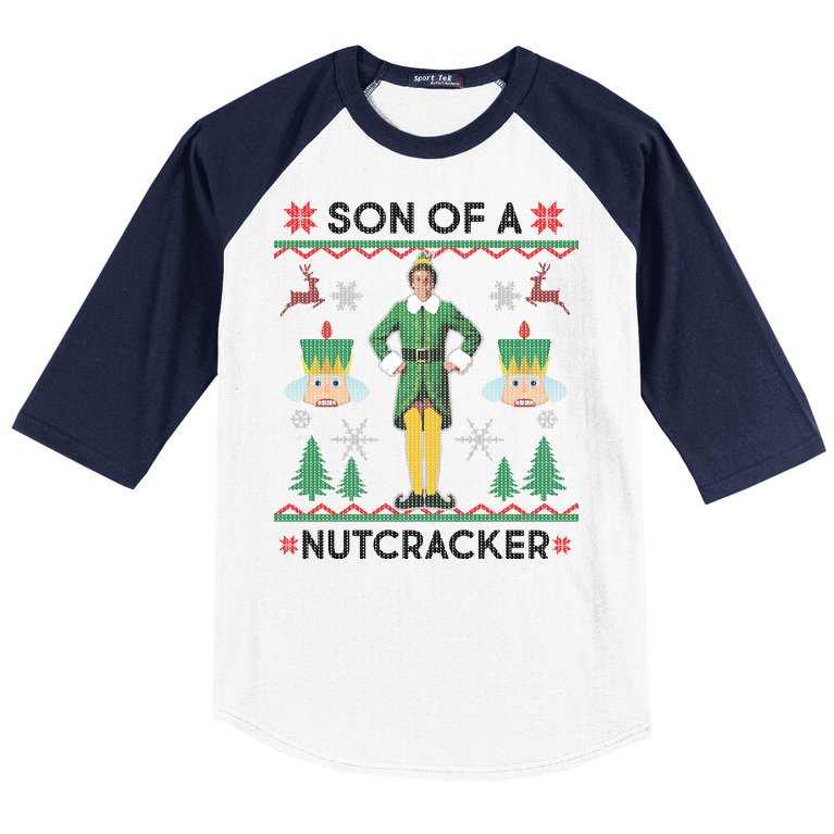 Son Of A Nutcracker Ugly Christmas Baseball Sleeve Shirt