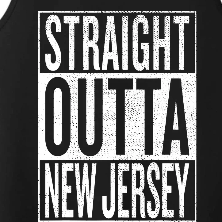 Straight Outta New Jersey Great Travel Gift Idea Performance Tank