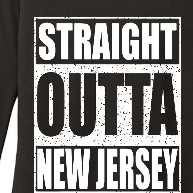 Straight Outta New Jersey Patriotic New Jersey State Womens CVC Long Sleeve Shirt