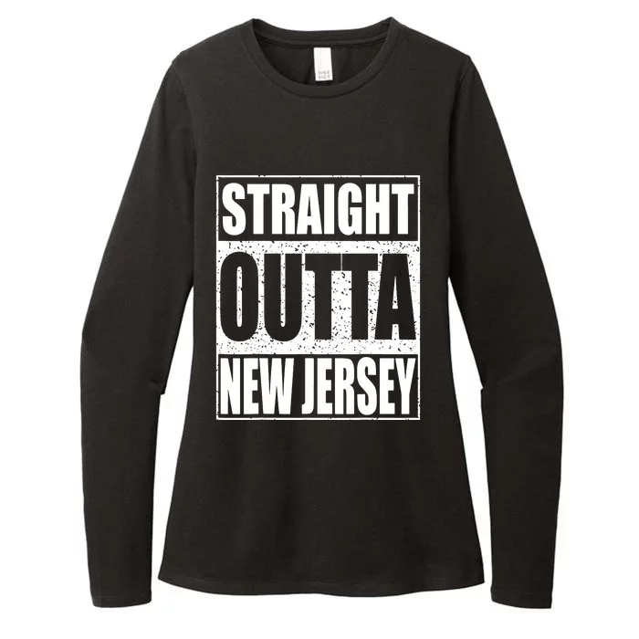 Straight Outta New Jersey Patriotic New Jersey State Womens CVC Long Sleeve Shirt