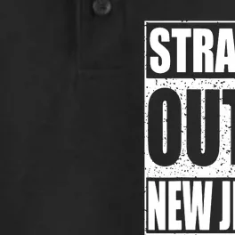 Straight Outta New Jersey Patriotic New Jersey State Dry Zone Grid Performance Polo