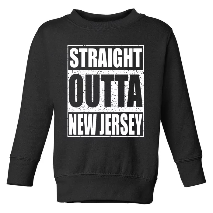 Straight Outta New Jersey Patriotic New Jersey State Toddler Sweatshirt