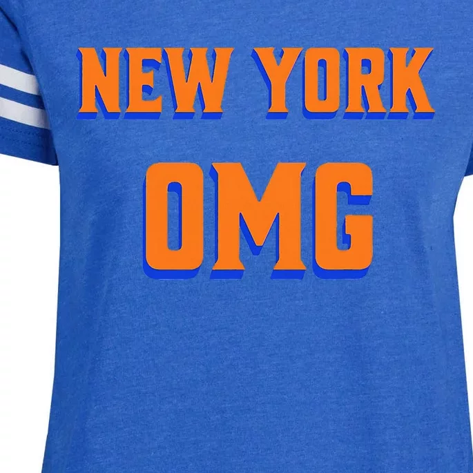 Says Omg New York Apparel Enza Ladies Jersey Football T-Shirt