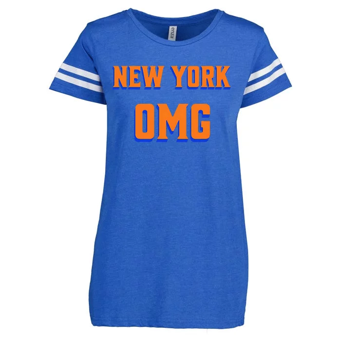 Says Omg New York Apparel Enza Ladies Jersey Football T-Shirt