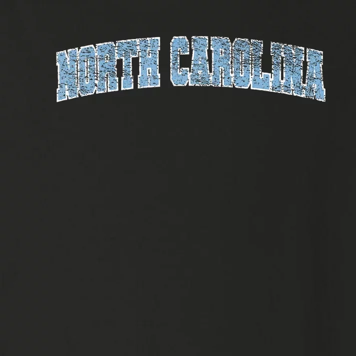 State Of North Carolina Varsity Style Faded Toddler Long Sleeve Shirt