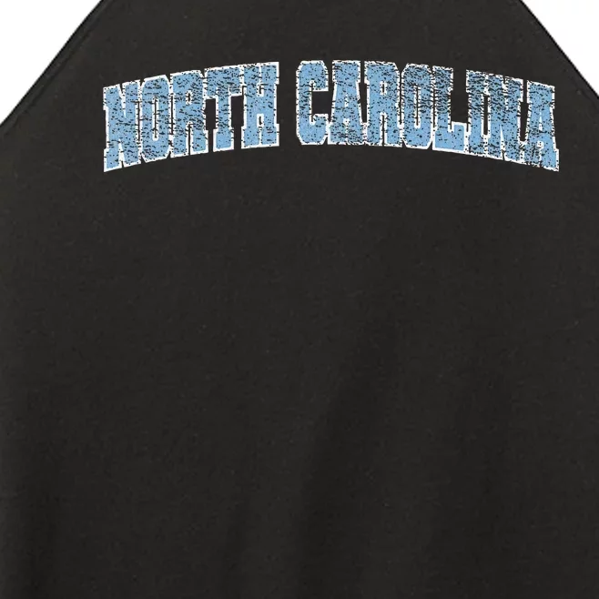 State Of North Carolina Varsity Style Faded Women’s Perfect Tri Rocker Tank