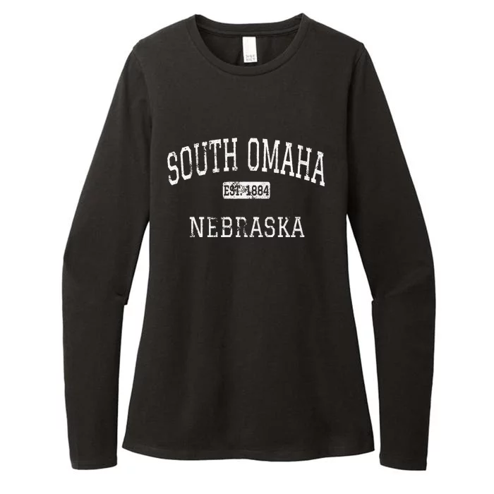 South Omaha Nebraska NE Vintage Womens CVC Long Sleeve Shirt