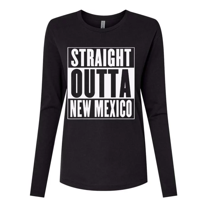 Straight Outta New Mexico Womens Cotton Relaxed Long Sleeve T-Shirt