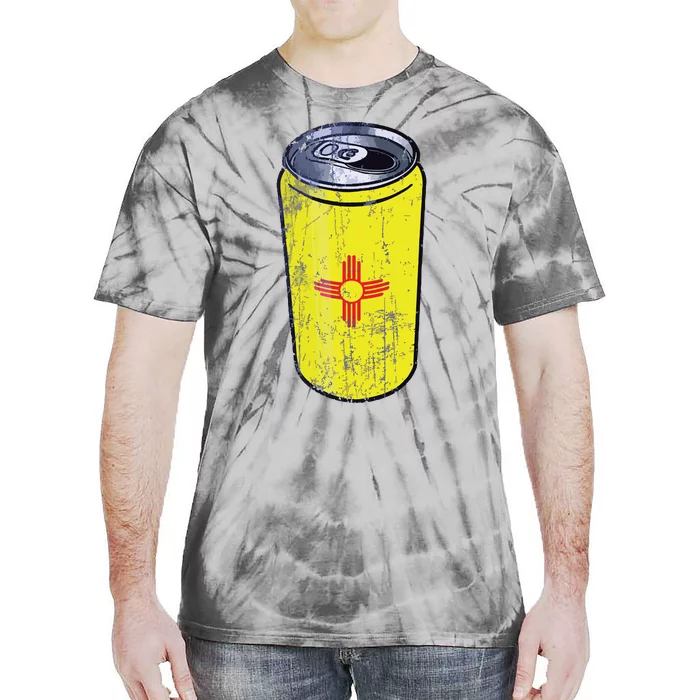 State Of New Mexico Flag Beer Can Drinking Craft Beer Tie-Dye T-Shirt