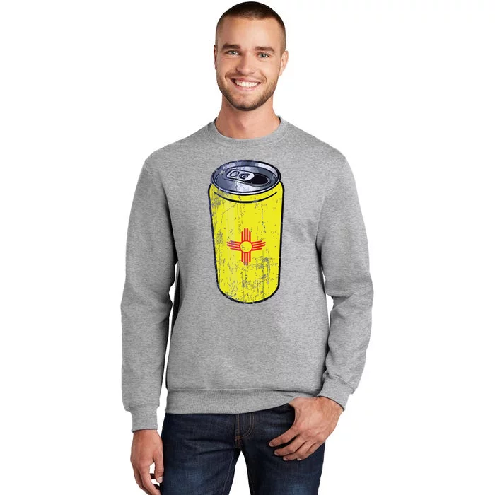 State Of New Mexico Flag Beer Can Drinking Craft Beer Tall Sweatshirt