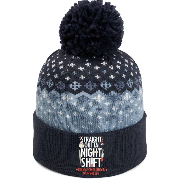 Straight Outta Night Shift Nurse Life Behavioral Health The Baniff Cuffed Pom Beanie