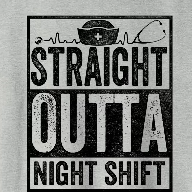 Straight Outta Night Shifgift Funny Stethoscope Nurse Gift Women's Crop Top Tee