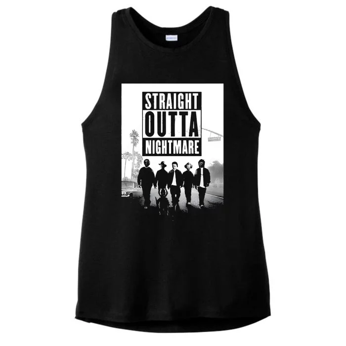 Straight Outta Nightmare Ladies Tri-Blend Wicking Tank