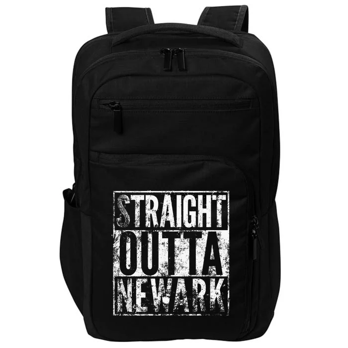 Straight Outta Newark New Jersey Distressed Effect Impact Tech Backpack