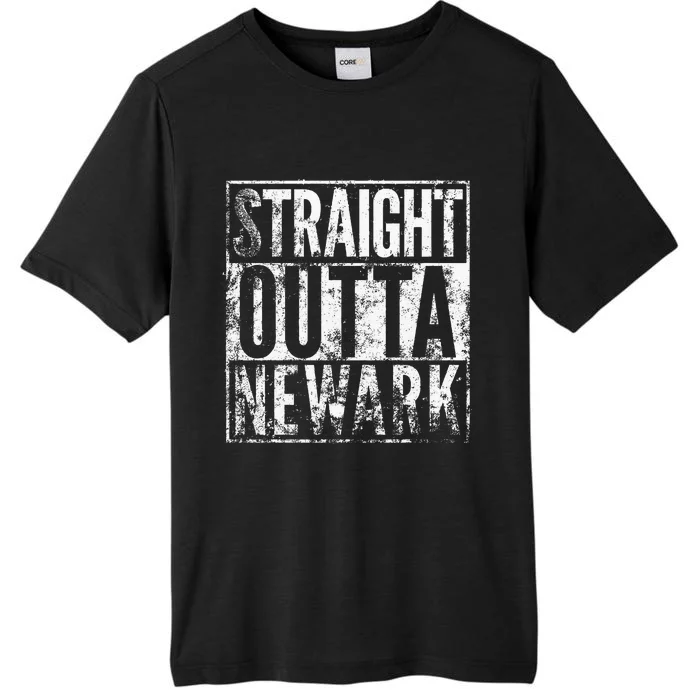 Straight Outta Newark New Jersey Distressed Effect ChromaSoft Performance T-Shirt