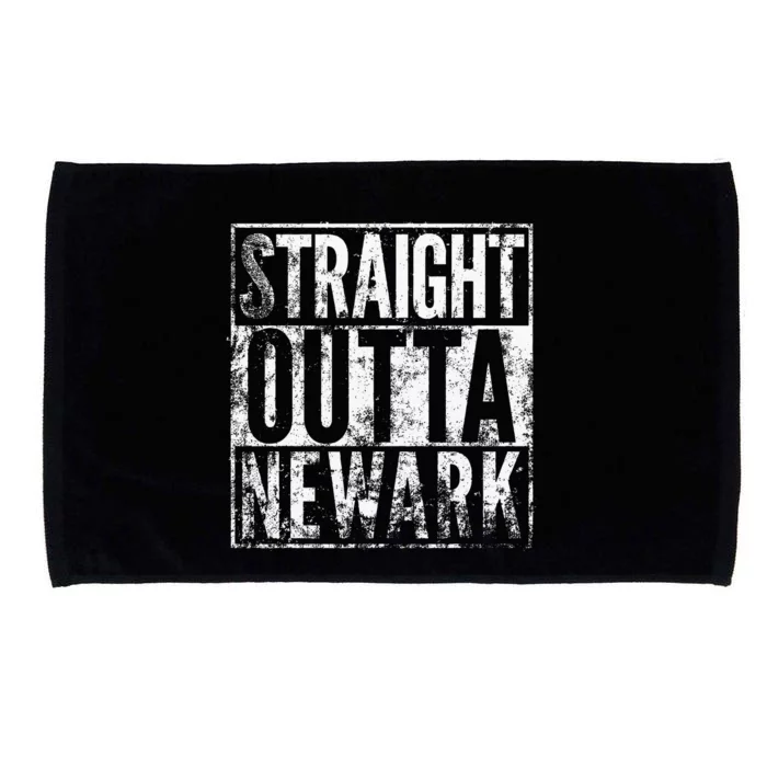 Straight Outta Newark New Jersey Distressed Effect Microfiber Hand Towel