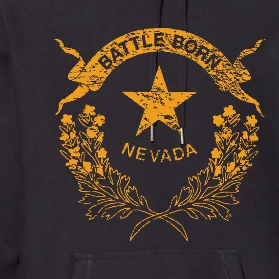 State Of Nevada Flag Las Vegas Reno Lake Tahoe Carson Premium Hoodie