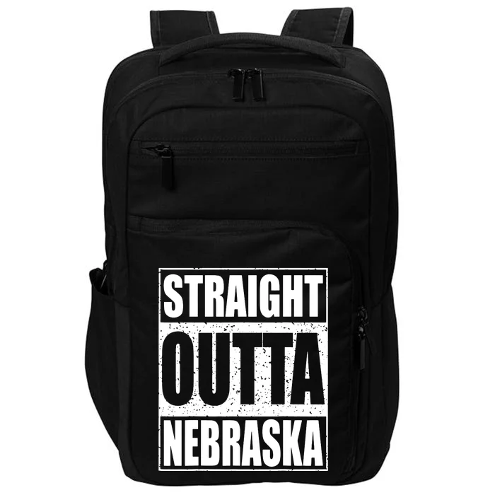 Straight Outta Nebraska Patriotic Nebraska State Impact Tech Backpack