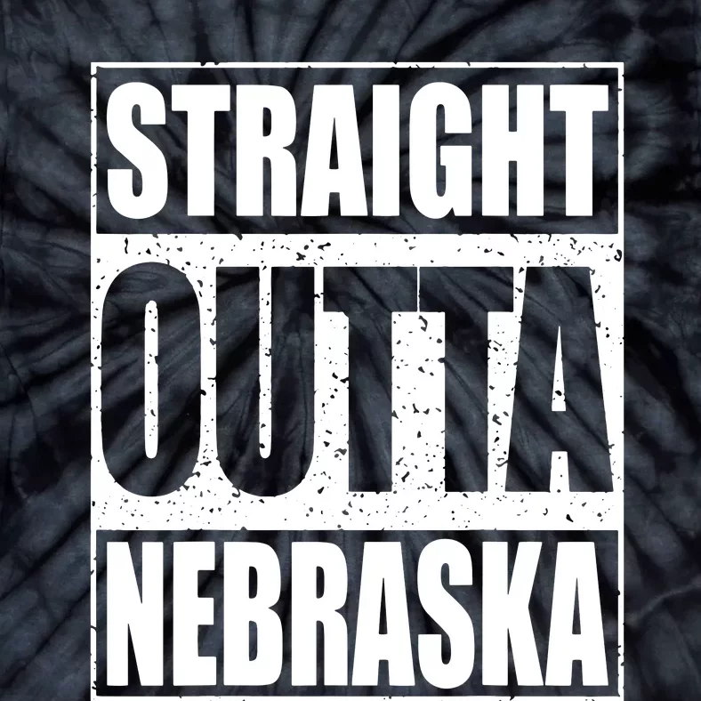 Straight Outta Nebraska Patriotic Nebraska State Tie-Dye T-Shirt