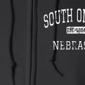 South Omaha Nebraska NE Vintage Full Zip Hoodie