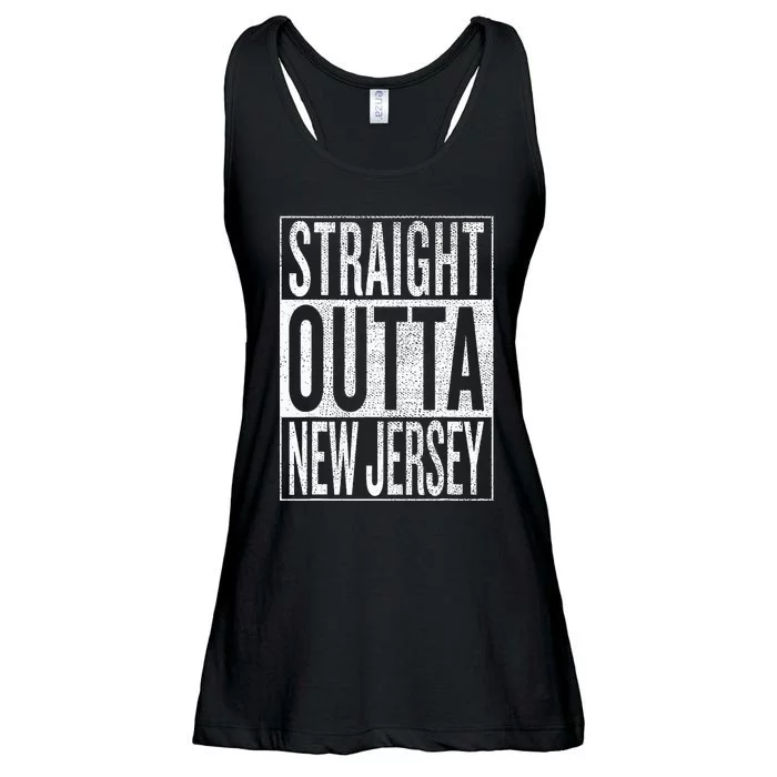 Straight Outta New Jersey Great Travel & Gift Idea Ladies Essential Flowy Tank