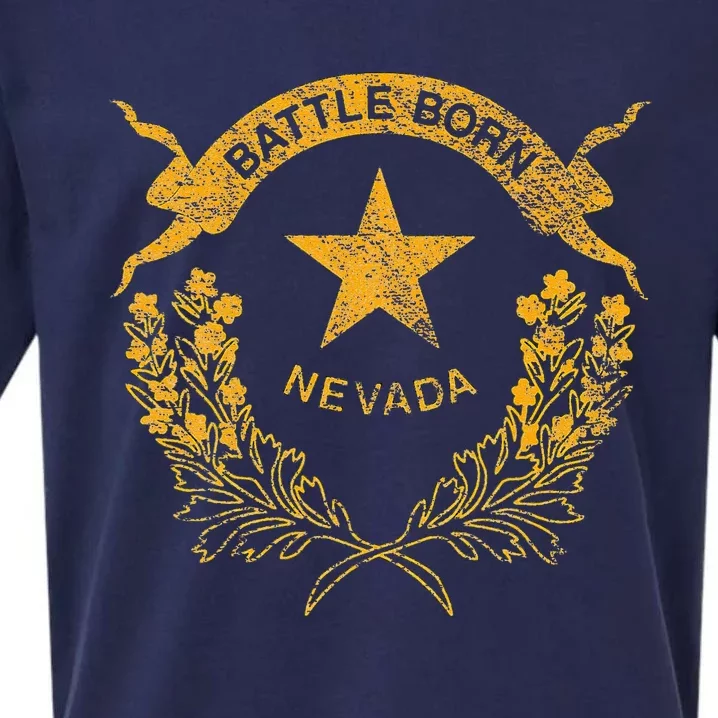 STATE OF NEVADA FLAG LAS VEGAS RENO LAKE TAHOE CARSON Sueded Cloud Jersey T-Shirt