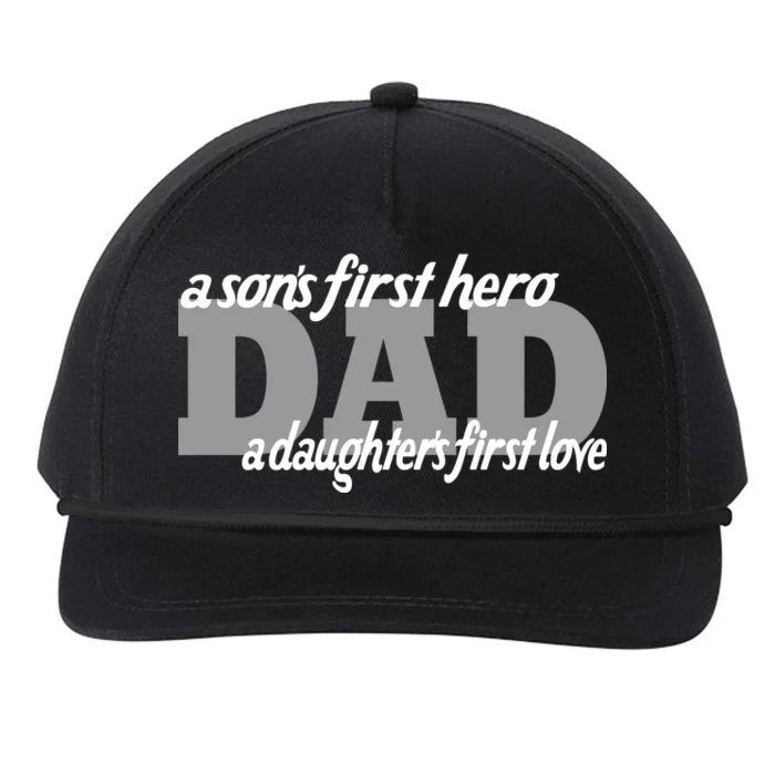 Son's First Hero Daughter's First Love Dad Snapback Five-Panel Rope Hat