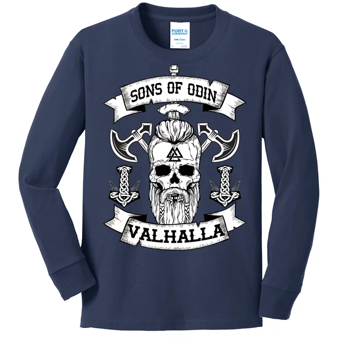 Sons Of Odin Valhalla Kids Long Sleeve Shirt