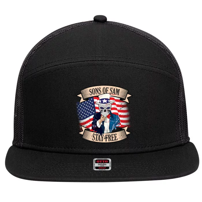 Sons Of Sam Stay Free 7 Panel Mesh Trucker Snapback Hat