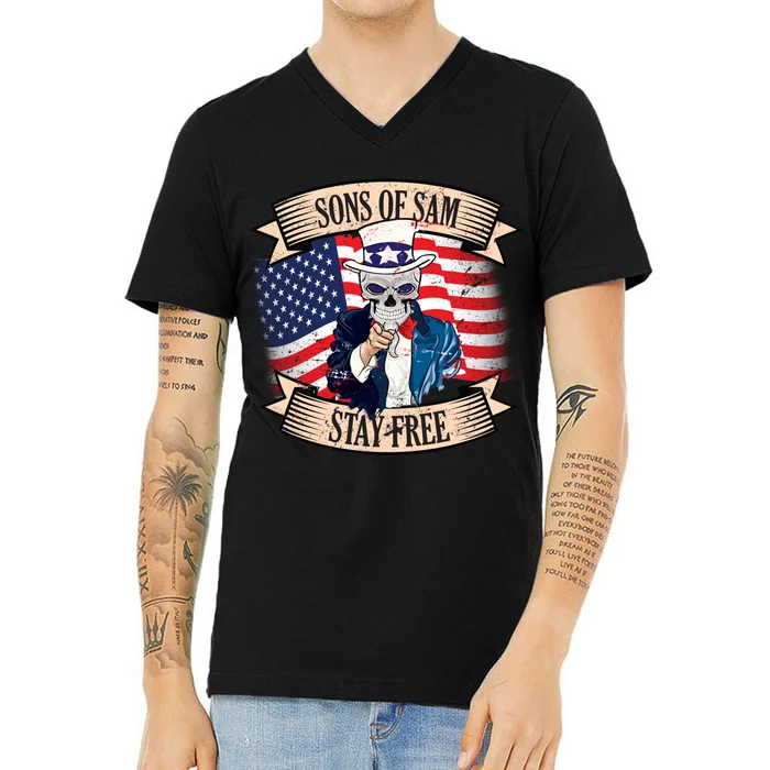 Sons Of Sam Stay Free V-Neck T-Shirt