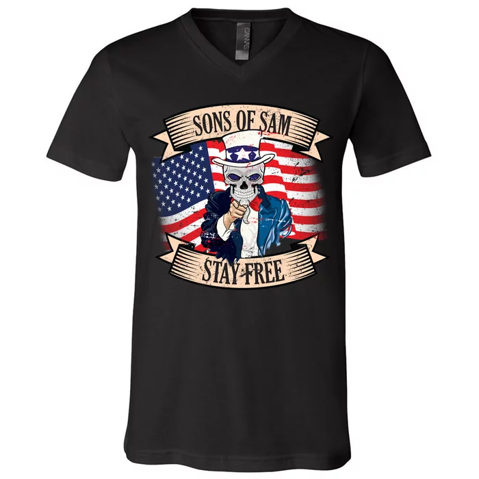 Sons Of Sam Stay Free V-Neck T-Shirt