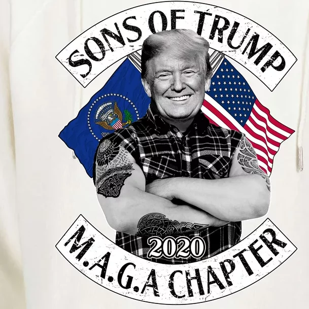 Sons of Trump 2020 MAGA Chapter Womens Funnel Neck Pullover Hood